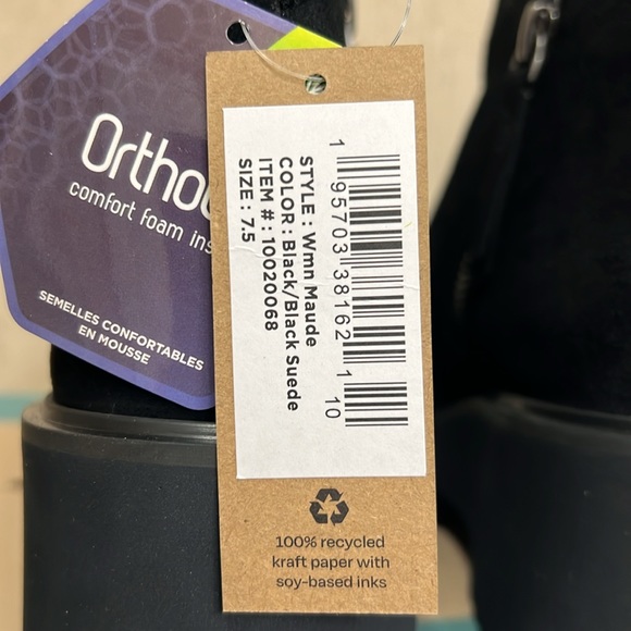 BRAND NEW IN BOX!! WOMENS TOMS MAUDE BLACK/BLACK SUEDE BOOTIES. SIZE 7.5 - Picture 9 of 10